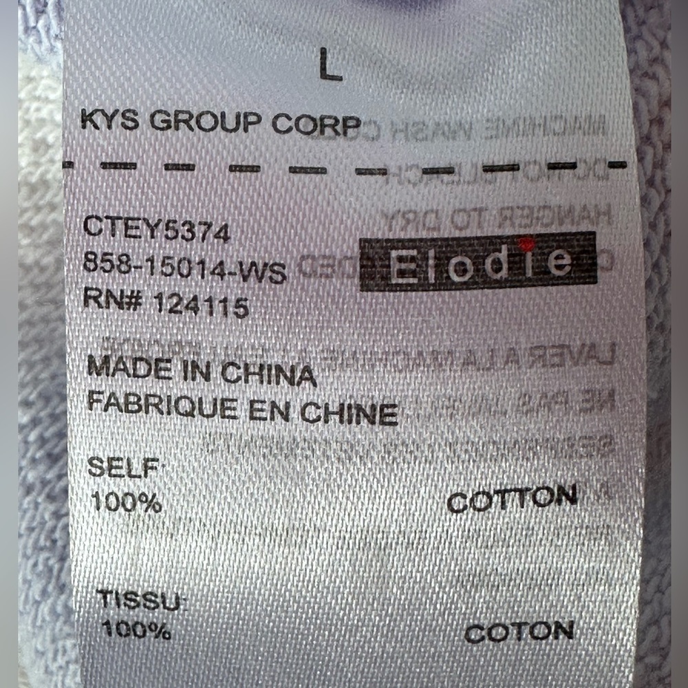 NEW Elodie Tie-Dye Short Sleeve Cropped Hoodie size Large - Picture 9 of 10